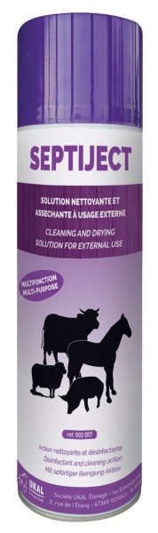 UKAL �levage - SEPTIJECT A�rosol Solution Nettoyante, D�sinfectante & Ass�chante