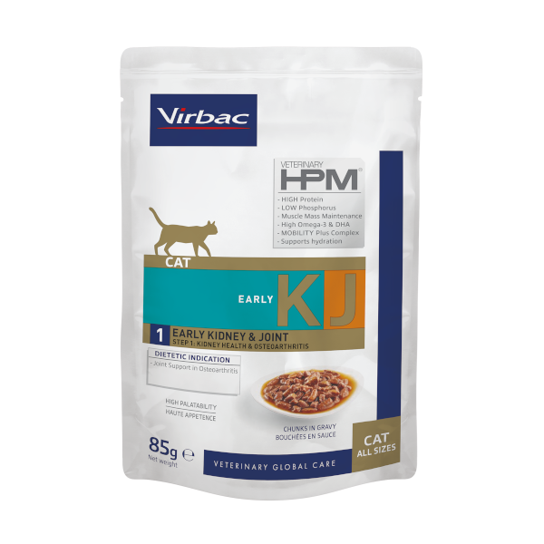 VIRBAC - Sachet Vet HPM Chat Insuffisance R�nale & Ost�oarthrite / Early KJ 1 (12 x 85g)