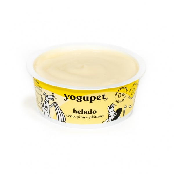 yogupet - Cr�me Glac�e pour Chien (Sans Lactose & Sans Sucre Ajout�) � la Noix de Coco, Ananas & Banane
