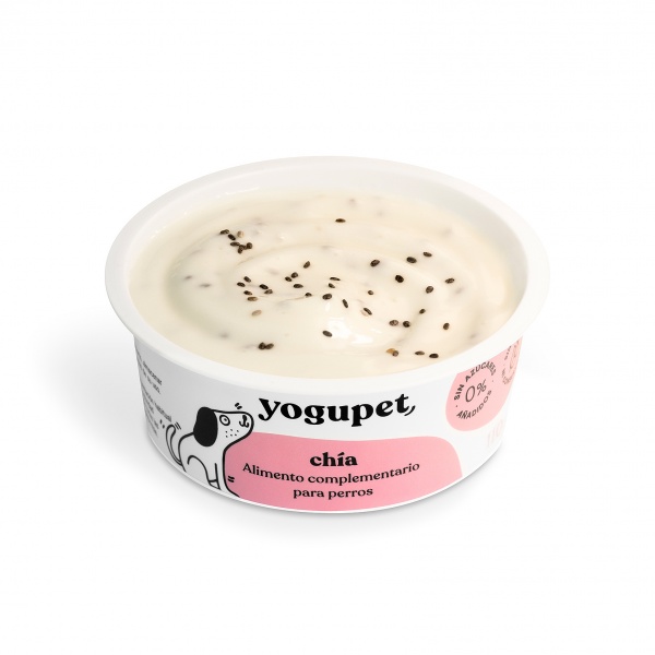 yogupet - Yaourt pour Chien CHIAPET (Sans Lactose & Sans Sucre Ajout�) avec Graines de Chia