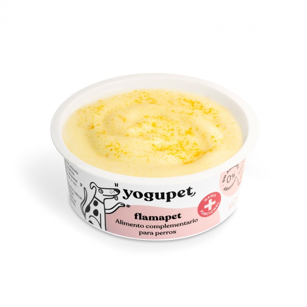 yogupet - Yaourt pour Chien FLAMAPET (Sans Lactose & Sans Sucre Ajout�) avec de l\'Inuline, du Collag�ne, du Miel & Curcuma