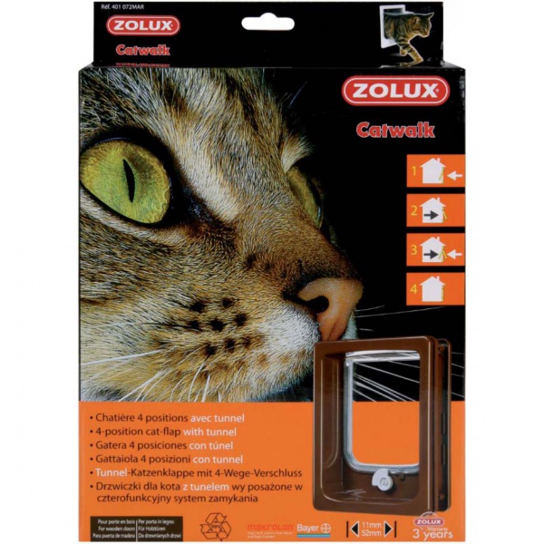 ZOLUX - Catwalk Chati�re porte bois 4 positions avec tunnel