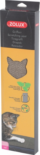 ZOLUX - Griffoir en carton avec herbe � chat