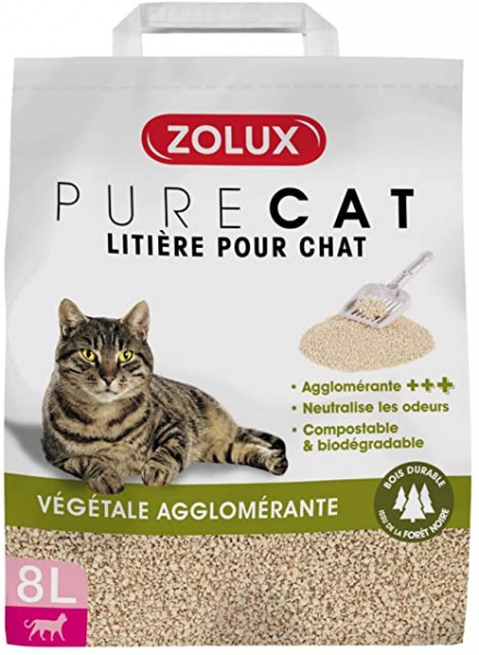 ZOLUX - Liti�re agglom�rante Purecat v�g�tale