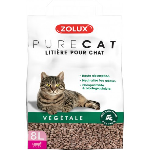 ZOLUX - Liti�re v�g�tale naturelle Purecat